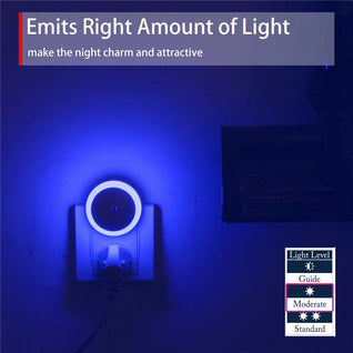 LED Plug-In Night Light with Dusk to Dawn Sensor – Auto Dimming Wall Lamp