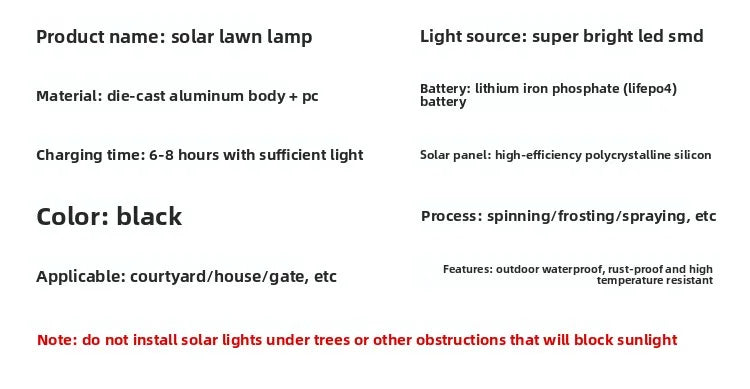 New Outdoor Waterproof Solar Garden Lawn Lamp Camping Balcony Garden Decoration Ambient Light Outdoor Dining-Table Portable Lamp