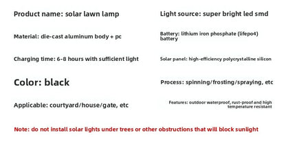 New Outdoor Waterproof Solar Garden Lawn Lamp Camping Balcony Garden Decoration Ambient Light Outdoor Dining-Table Portable Lamp