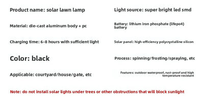 Portable Solar Outdoor Lamp – Waterproof Garden & Patio Light