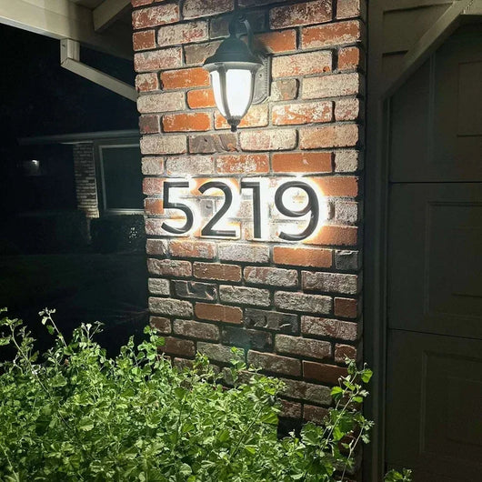 Custom LED House Number Light – 3D Stainless Steel Waterproof Sign