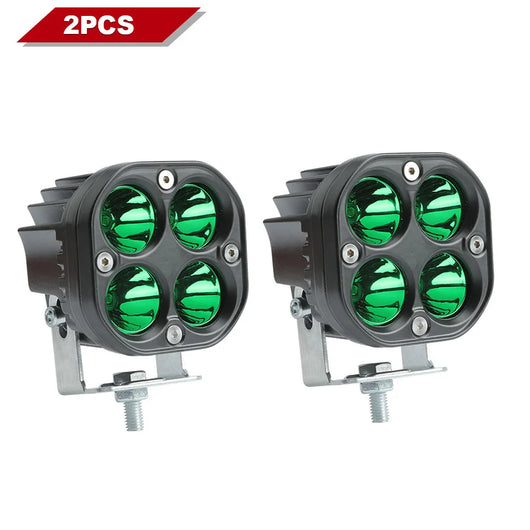 3-Inch Dual-Color LED Light Bar – Red & Green Off-Road Spotlight IP67