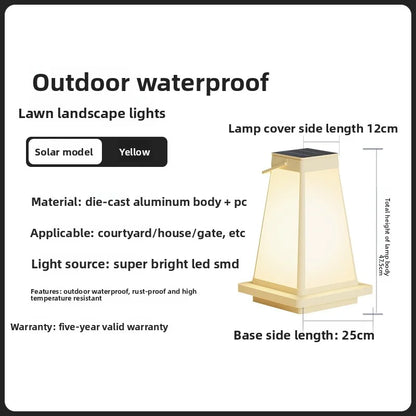 New Outdoor Waterproof Solar Garden Lawn Lamp Camping Balcony Garden Decoration Ambient Light Outdoor Dining-Table Portable Lamp