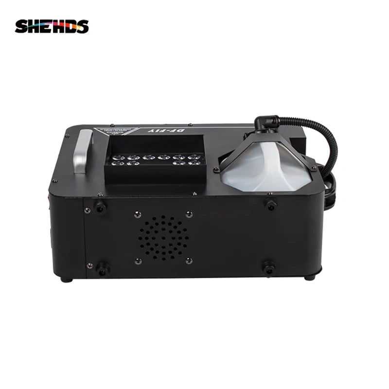 SHEHDS 2pcs 1500W Fog Machine LED 24x9W RGB 3in1 Vertical Somke Machine Special effects Spray Fogger equipment for Disco KTV