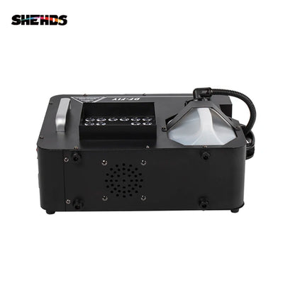 SHEHDS 2pcs 1500W Fog Machine LED 24x9W RGB 3in1 Vertical Somke Machine Special effects Spray Fogger equipment for Disco KTV