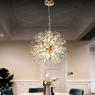 Crystal Fireball LED Pendant Light – Geometric Star Design