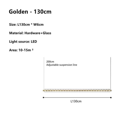 Minimalist Long Glass LED Chandelier