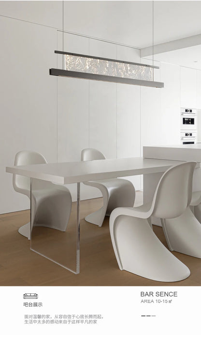 Italian Modern Luxury Linear LED Chandelier with Minimalist Designer Style