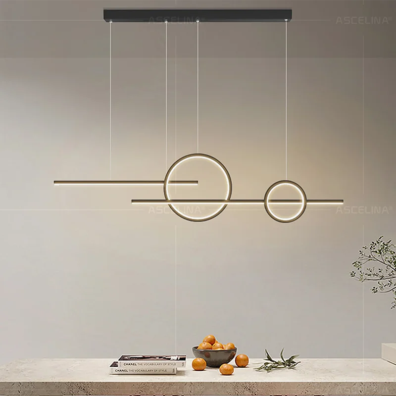 Modern 110cm LED Pendant Light with Multi-Mode Dimming