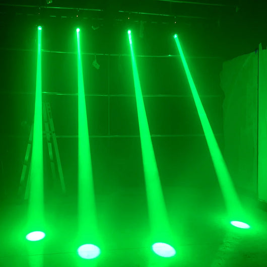 2-Pack 150W LED Moving Head Beam Lights with Prism & Gobo – DMX Stage Lighting
