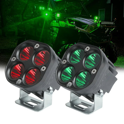 3-Inch Dual-Color LED Light Bar – Red & Green Off-Road Spotlight IP67