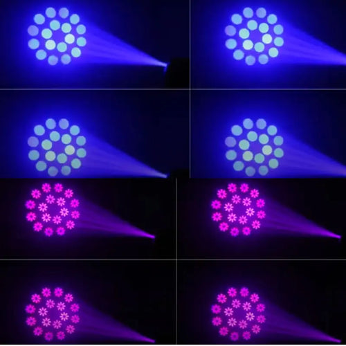 120W LED Beam Moving Head Stage Lights – RGB DMX512 DJ Disco Lighting (2Pcs)