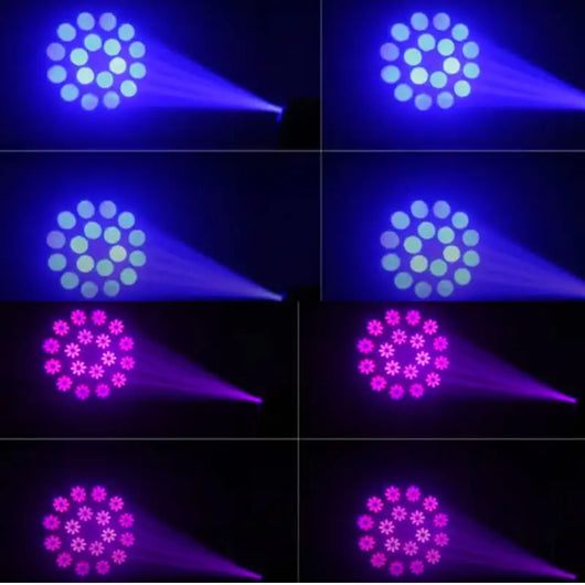120W LED Beam Moving Head Stage Lights – RGB DMX512 DJ Disco Lighting (2Pcs)