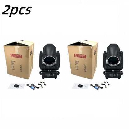 380W 20R Moving Head Beam Light – DMX512 Stage Lighting with Dual Prism, 14 Gobos & RGB Halo Effects
