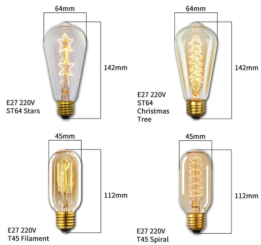 Vintage Edison LED Filament Bulb – E27 Dimmable Retro Light