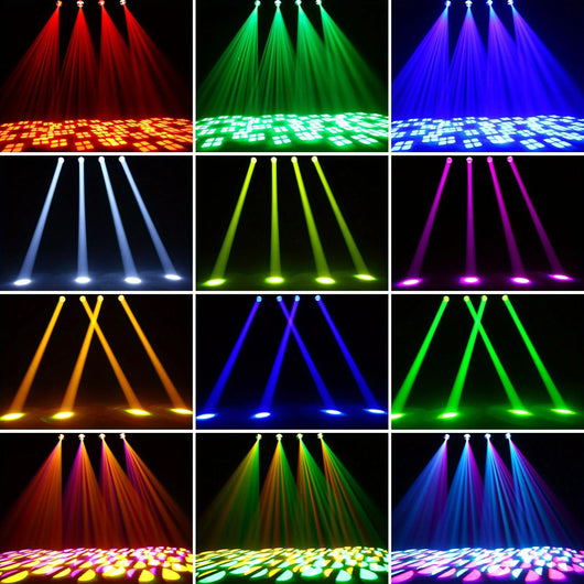 U'King 150W Beam Moving Head Light Rotating 18 Prisms 14 Gobos LED Rainbow Effect Zoom Stage Light DMX512 for DJ Disco Wedding