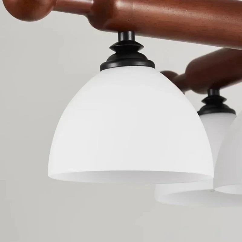 Retro Bamboo & Wood LED Ceiling Light with Warm Ambient Illumination