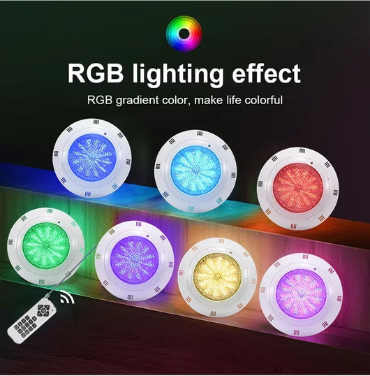 IP68 RGB LED Underwater Pool Light – Color-Changing Pool Lamp with Remote