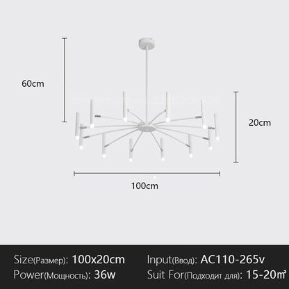 Modern Dimmable LED Chandelier with High-Lumen Illumination
