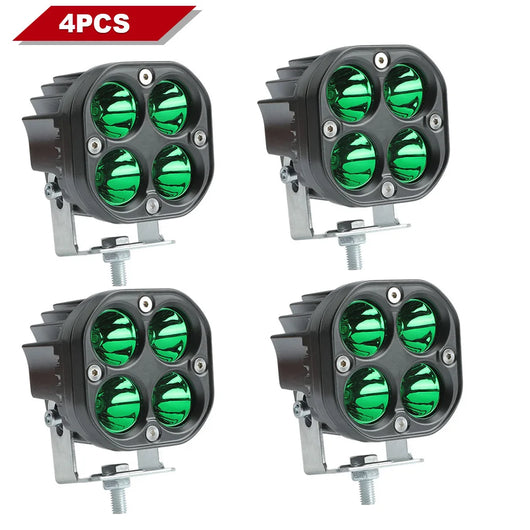 3-Inch Dual-Color LED Light Bar – Red & Green Off-Road Spotlight IP67
