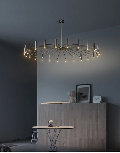 Modern Black Metal Ceiling Spotlight Chandelier