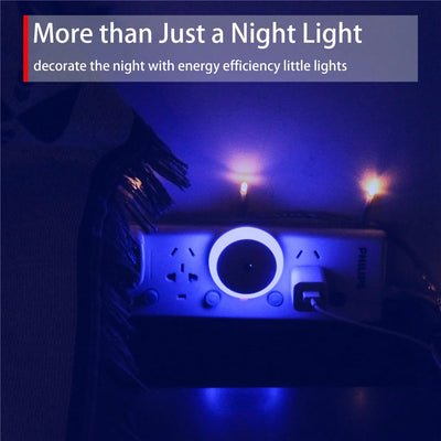 LED Plug-In Night Light with Dusk to Dawn Sensor – Auto Dimming Wall Lamp