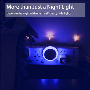 LED Plug-In Night Light with Dusk to Dawn Sensor – Auto Dimming Wall Lamp