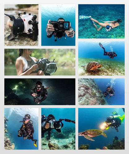 Seafrogs Aluminum Alloy Tray with Diving 40M Waterproof Underwater LED Photography Lighting Clamp