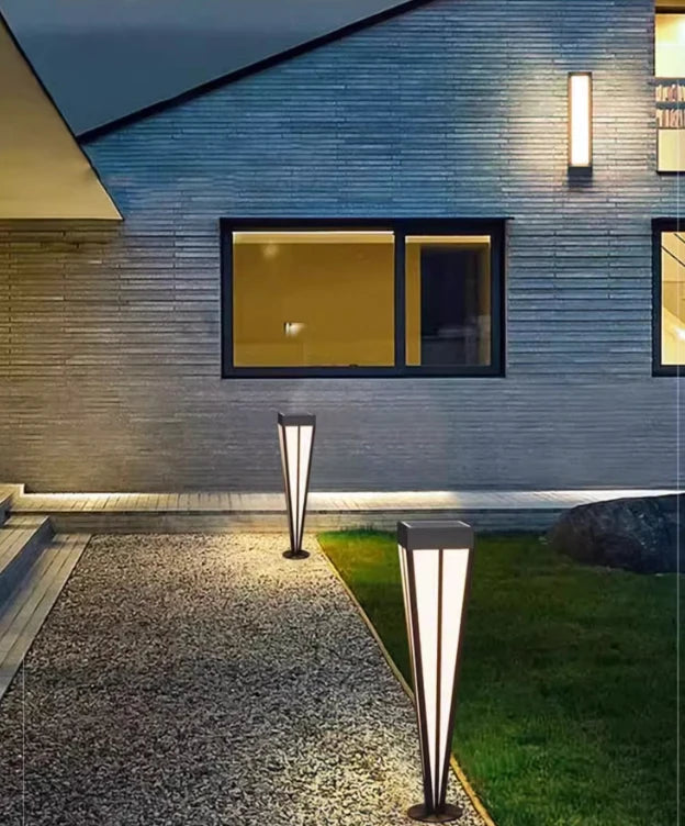 Solar LED Lawn Light Solar Garden Light 12W Solar LED Outdoor Aluminum Acrylic Garden Bollard