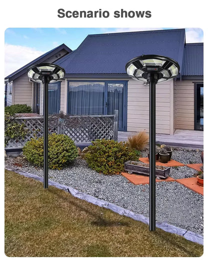 Flying saucer solar lamp, round UFO lamp, villa community square landscape lamp, induction integrated street lamp, courtyard street