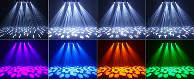 U'King 150W Beam Moving Head Light Rotating 18 Prisms 14 Gobos LED Rainbow Effect Zoom Stage Light DMX512 for DJ Disco Wedding