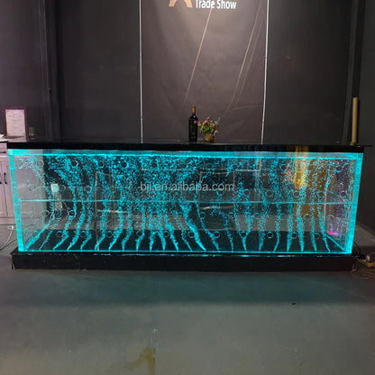 Custom Modern LED Color-Changing Water Bubble Wall