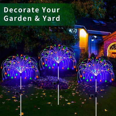 Solar Firework LED Garden Lights Waterproof Outdoor Pathway Yard Decorative Fairy Lights