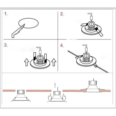 Square Solid Wood LED Downlight – Modern Minimalist Ceiling Light
