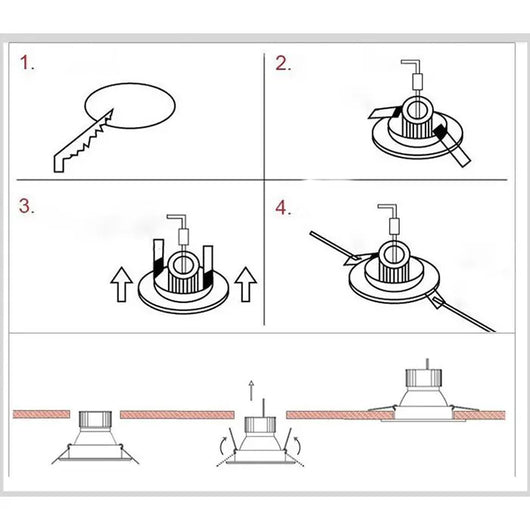 Square Solid Wood LED Downlight – Modern Minimalist Ceiling Light