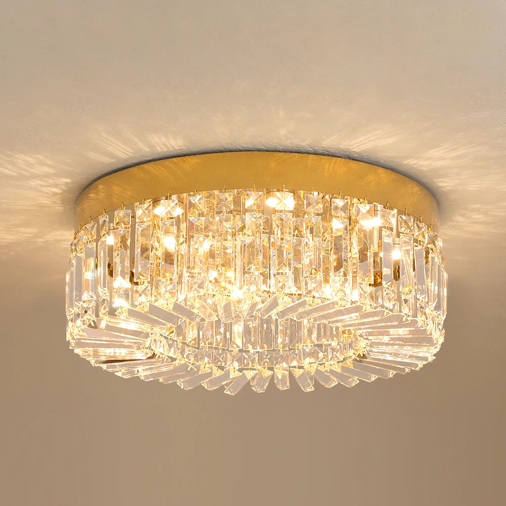 Crystal LED Ceiling Lamp – Adjustable Light Modes, Modern Design