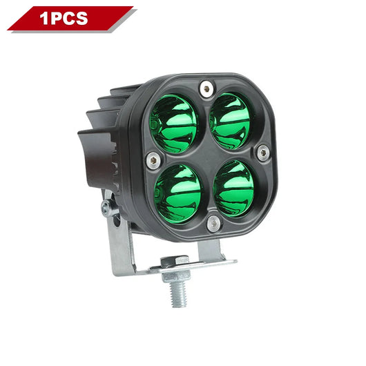 3-Inch Dual-Color LED Light Bar – Red & Green Off-Road Spotlight IP67