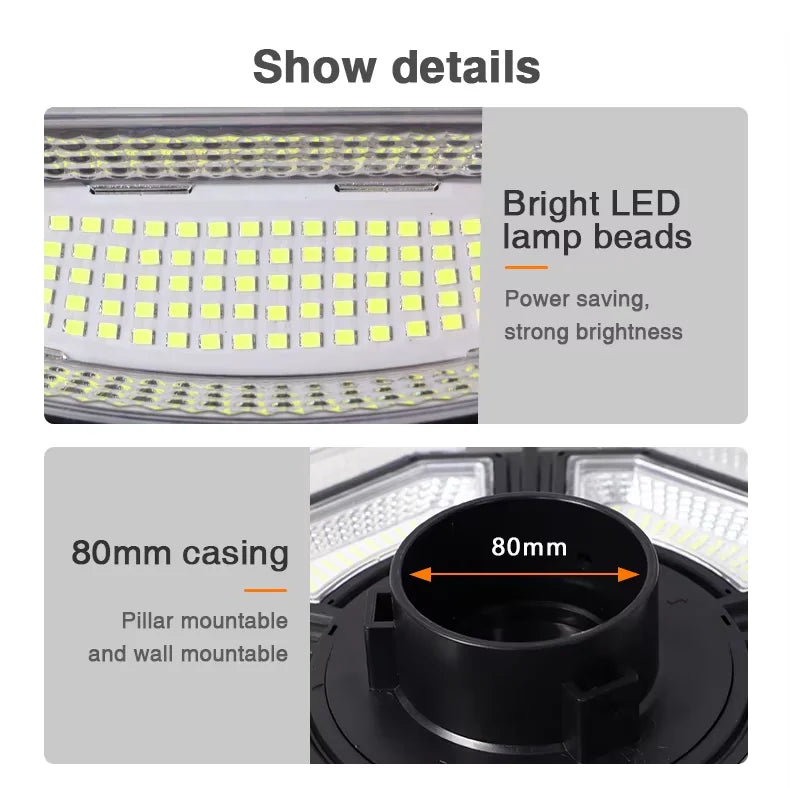 Flying saucer solar lamp, round UFO lamp, villa community square landscape lamp, induction integrated street lamp, courtyard street