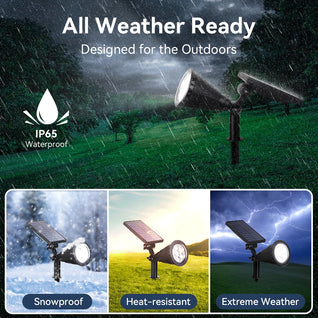 LED Solar Garden Spotlights – IP65 Waterproof Outdoor Landscape Lights