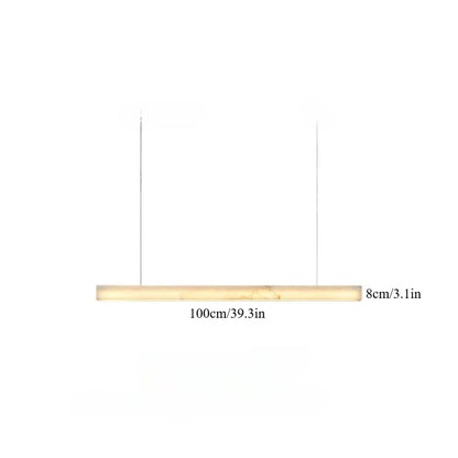 Simple Natural Marble Rectangle Chandelier