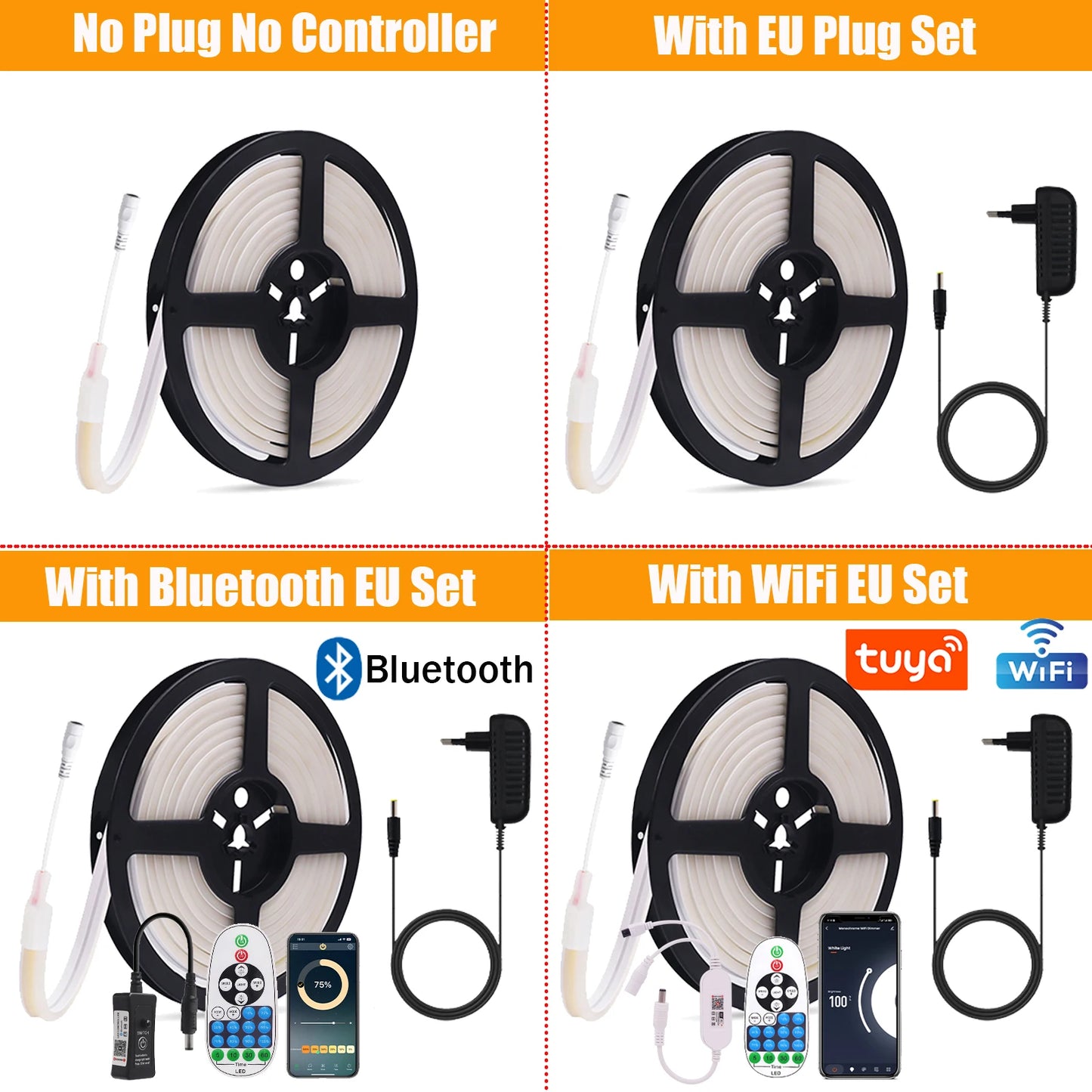 Dimmable COB LED Strip 12V 24V