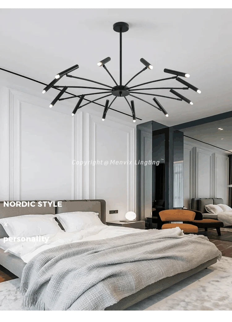 Modern Dimmable LED Chandelier with High-Lumen Illumination