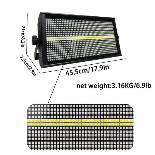 1000W LED RGB Stage Light – DMX Strobe, Wash & Multi-Effect Lighting