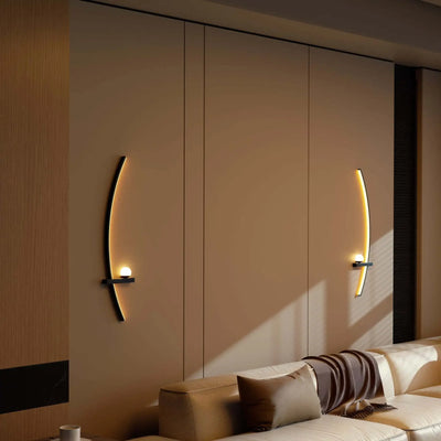 Modern Arc LED Wall Lamps – Sleek Ambient Lighting (2-Pack)