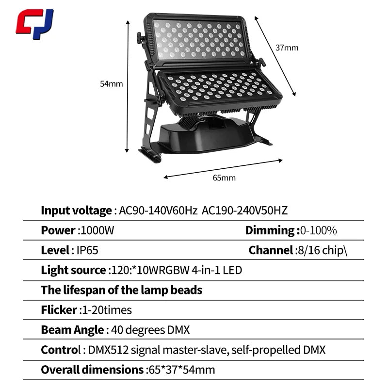 120W RGBW Waterproof Stage Floodlight