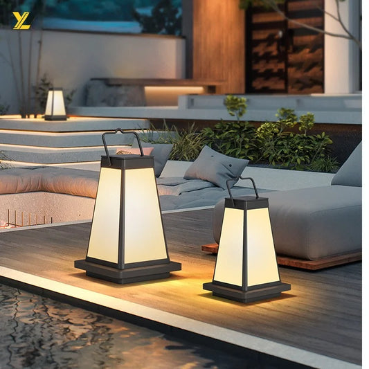 New Outdoor Waterproof Solar Garden Lawn Lamp Camping Balcony Garden Decoration Ambient Light Outdoor Dining-Table Portable Lamp