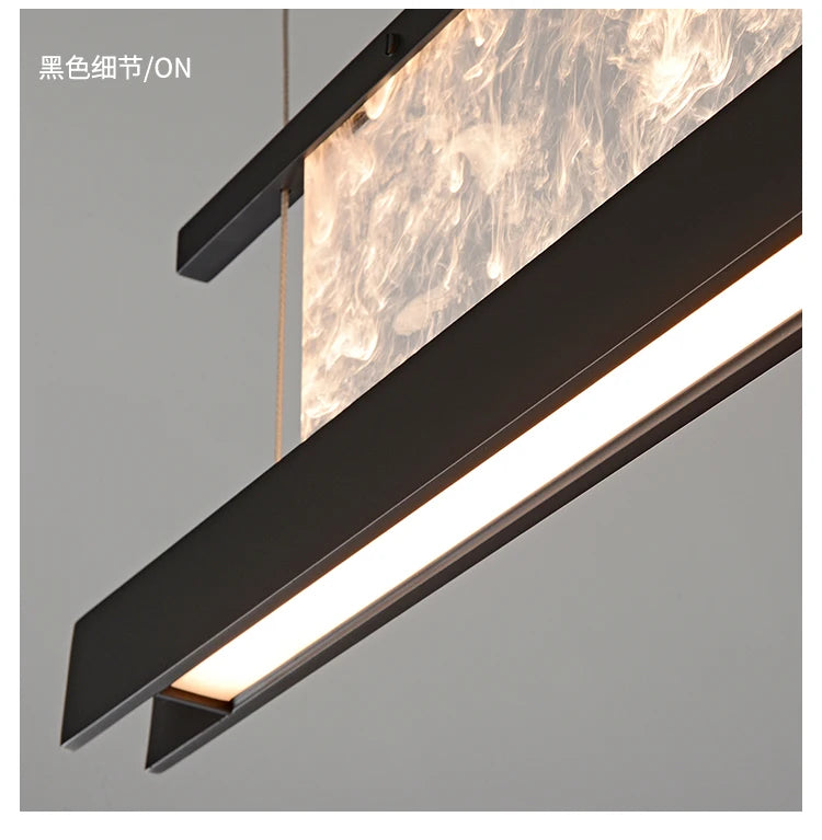 Italian Modern Luxury Linear LED Chandelier with Minimalist Designer Style