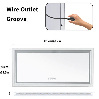 Frameless LED Bathroom Mirror – Fogless Modern Design | Replace