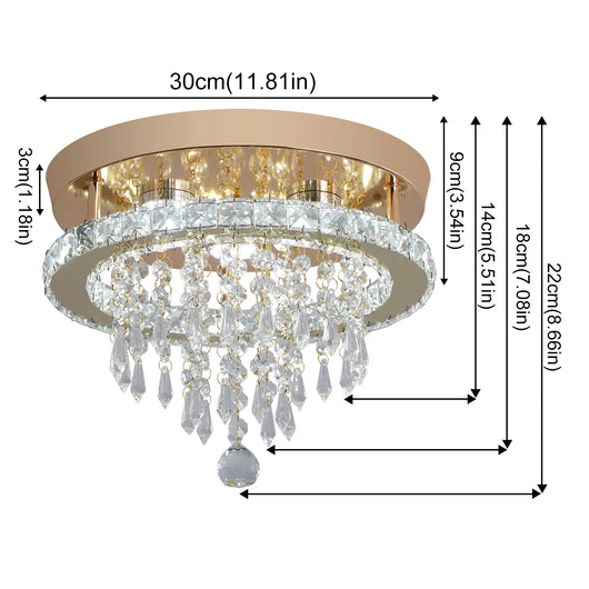 VETRULUS Gold Crystal LED Chandelier – Luxury Modern Ceiling Light