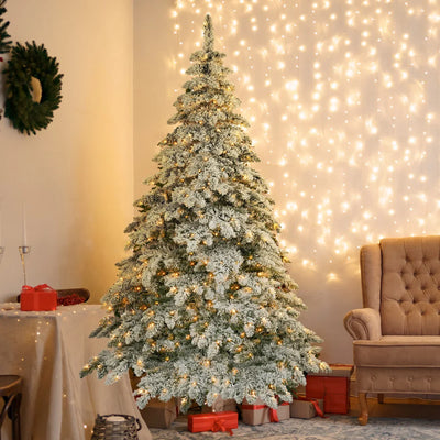 7.5ft Christmas Tree, 400 LED Lights, 1050 Bendable Branches, Creative Decor Ideal Xmas Tree